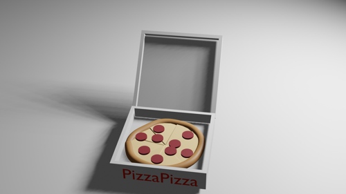 Low Poly Pizza And Pizza Box preview image
